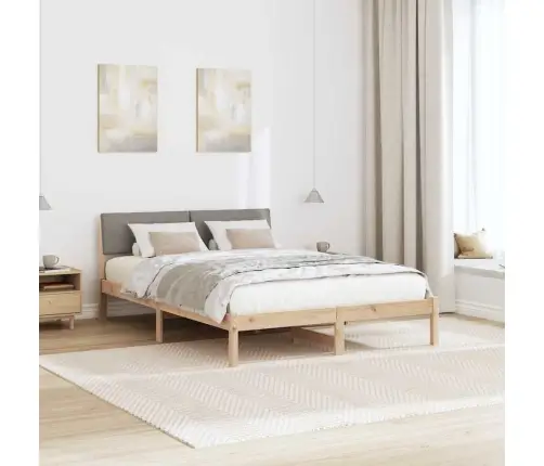 Lovos Rėmas Ruda Ir Taupe 140 X 200 Cm Pušies Masyvas