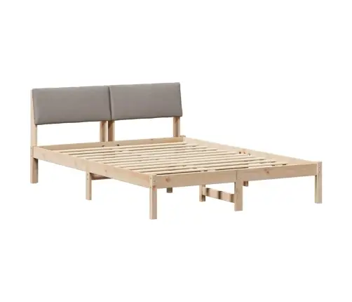 Lovos Rėmas Ruda Ir Taupe 140 X 200 Cm Pušies Masyvas