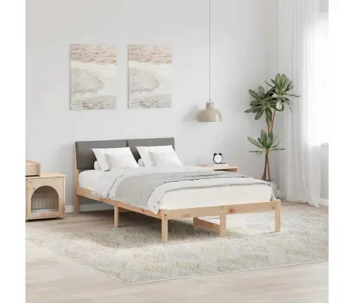 Beti Raam Peaga Pruun Ja Taupe 120 X 200 Cm Männipuit