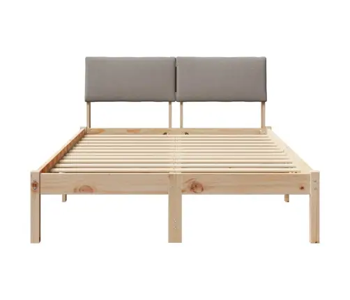 Beti Raam Peaga Pruun Ja Taupe 120 X 200 Cm Männipuit