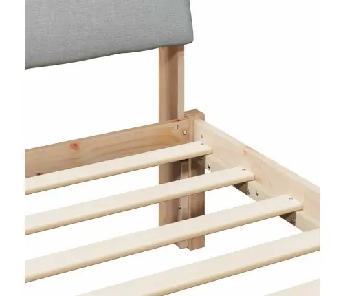 Lovos Rėmas Ruda Ir Šviesiai Pilka 140 X 190 Cm Pušies Masyvas