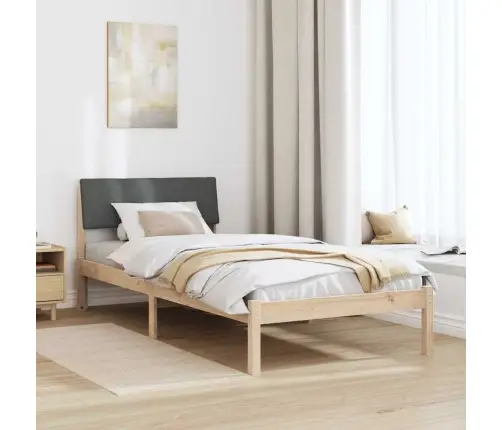 Lovos Rėmas Ruda Ir Tamsiai Pilka 90 X 200 Cm Pušies Masyvas