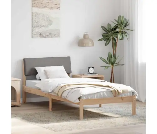 Gultas Rāmis Braun Un Taupe 90 X 200 Cm Priedes Masīvkoks Vidaxl