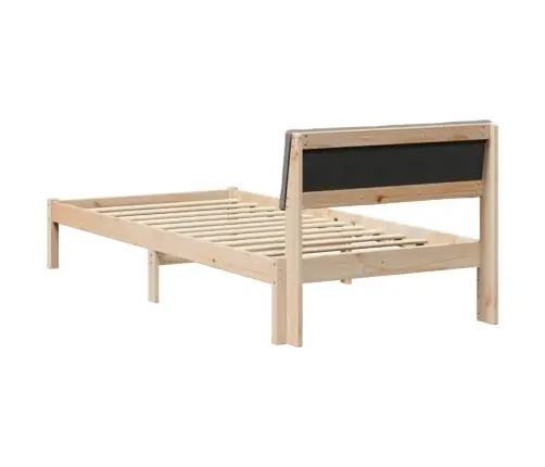 Gultas Rāmis Braun Un Taupe 90 X 200 Cm Priedes Masīvkoks Vidaxl