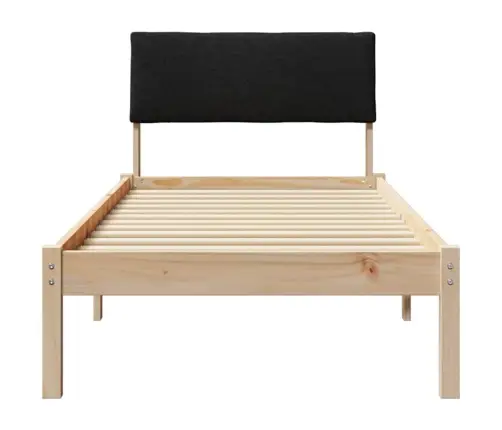 Gultas Rāmis Brūna Un Melna 80 X 200 Cm Priedes Masīvkoks Vidaxl