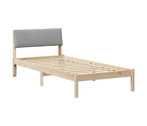 Lovos Rėmas Ruda Ir Šviesiai Pilka 90 X 190 Cm Pušies Masyvas