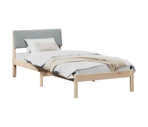 Lovos Rėmas Ruda Ir Šviesiai Pilka 90 X 190 Cm Pušies Masyvas