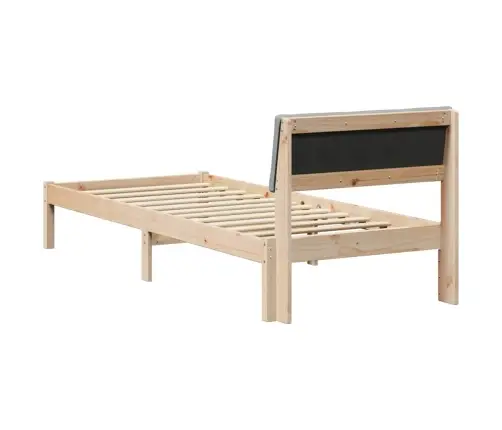 Gultas Rāmis Ar Galvas Klāju Brūna Un Gaiši Pelēka 75 X 190 Cm Vidaxl