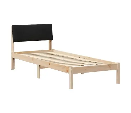 Gultas Rāmis Brūna Un Melna 75 X 190 Cm Priedes Masīvkoks Vidaxl