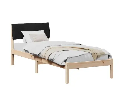 Gultas Rāmis Brūna Un Melna 75 X 190 Cm Priedes Masīvkoks Vidaxl