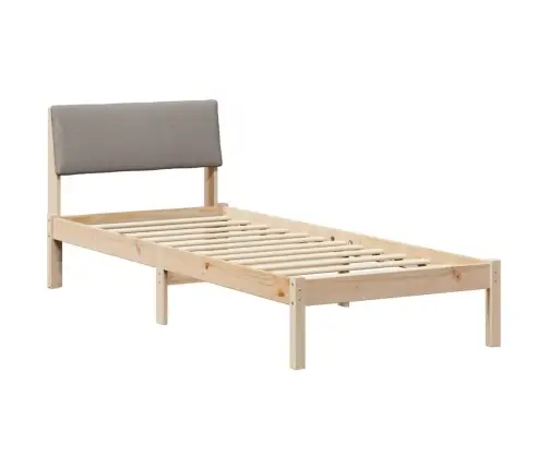 Gultas Rāmis Braun Un Taupe 75 X 190 Cm Priedes Masīvkoks Vidaxl