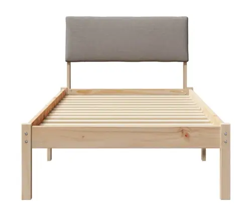 Gultas Rāmis Braun Un Taupe 75 X 190 Cm Priedes Masīvkoks Vidaxl