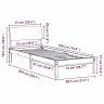 Gultas Rāmis Braun Un Taupe 75 X 190 Cm Priedes Masīvkoks Vidaxl