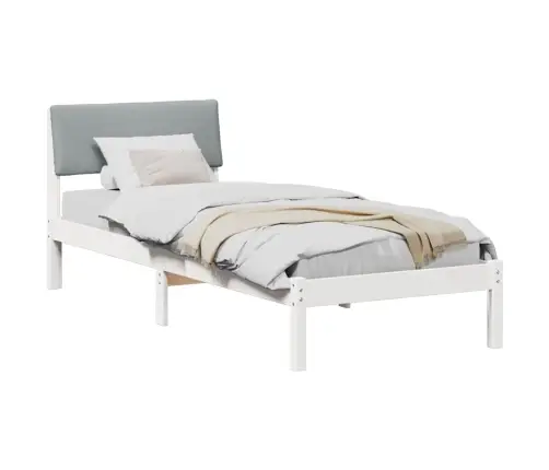 Beti Raam Peaga Valge Ja Helehall 75 X 190 Cm Männipuit