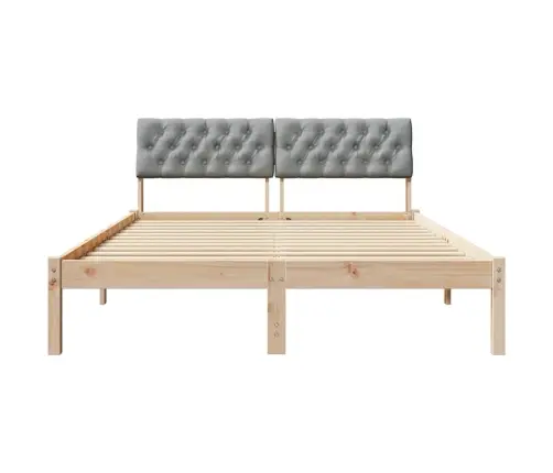 Lovos Rėmas Ruda Ir Šviesiai Pilka 160 X 200 Cm Pušies Masyvas