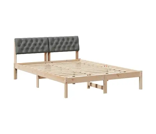Lovos Rėmas Ruda Ir Tamsiai Pilka 150 X 200 Cm Pušies Masyvas