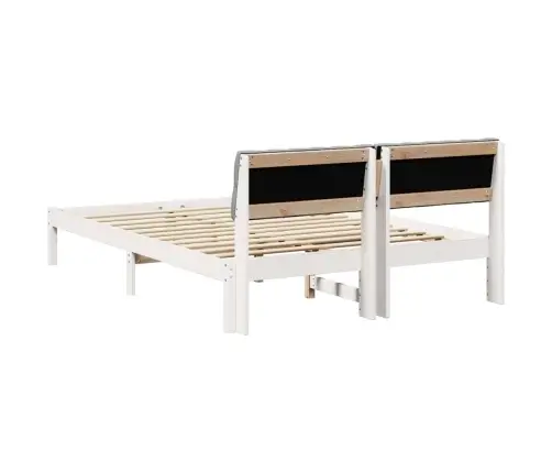 Lovos Rėmas Balta Ir Šviesiai Pilka 150 X 200 Cm Pušies Masyvas