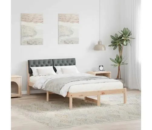 Beti Raam Peaga Pruun Ja Tumehall 120 X 200 Cm Männipuit