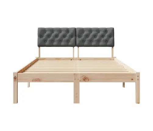 Beti Raam Peaga Pruun Ja Tumehall 120 X 200 Cm Männipuit