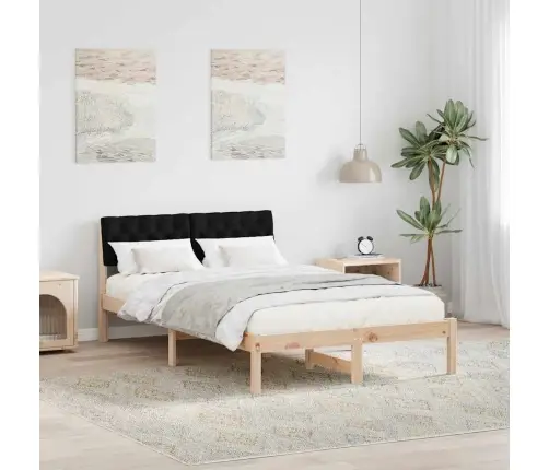 Gultas Rāmis Brūna Un Melna 120 X 200 Cm Priedes Masīvkoks Vidaxl