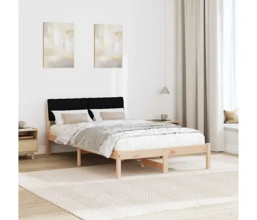 Gultas Rāmis Brūna Un Melna 120 X 200 Cm Priedes Masīvkoks Vidaxl