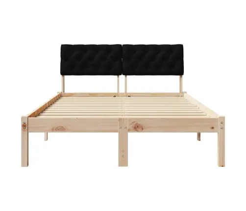 Gultas Rāmis Brūna Un Melna 120 X 200 Cm Priedes Masīvkoks Vidaxl