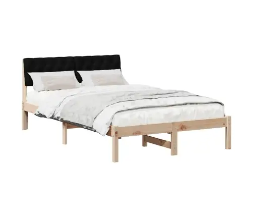 Gultas Rāmis Brūna Un Melna 120 X 200 Cm Priedes Masīvkoks Vidaxl