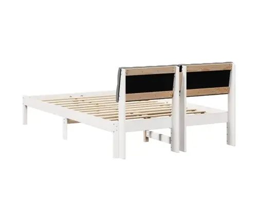 Gultas Rāmis Ar Galvas Klāju Balts Un Gaiši Pelēks 120 X 200 Cm Vidaxl