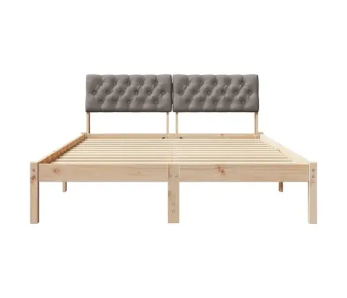 Lovos Rėmas Ruda Ir Taupe 140 X 190 Cm Pušies Masyvas