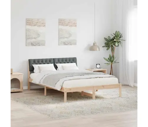 Beti Raam Peaga Pruun Ja Tumehall 135 X 190 Cm Männipuit