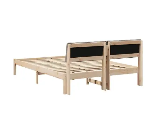 Lovos Rėmas Ruda Ir Taupe 135 X 190 Cm Pušies Masyvas