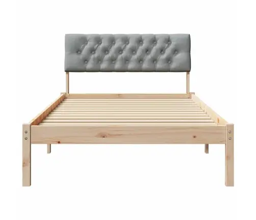 Gultas Rāmis Ar Galvas Klāju Brūna Un Gaiši Pelēka 100 X 200 Cm Vidaxl