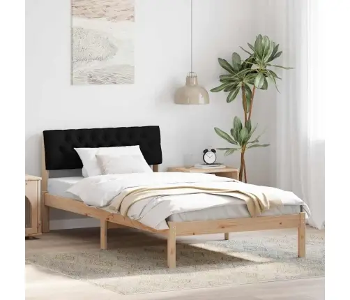 Gultas Rāmis Brūna Un Melna 100 X 200 Cm Priedes Masīvkoks Vidaxl