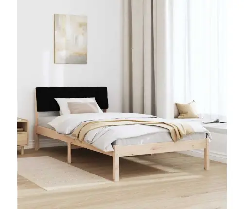 Gultas Rāmis Brūna Un Melna 100 X 200 Cm Priedes Masīvkoks Vidaxl