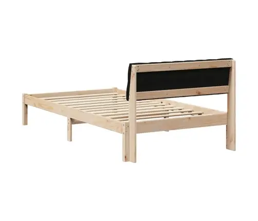 Gultas Rāmis Brūna Un Melna 100 X 200 Cm Priedes Masīvkoks Vidaxl