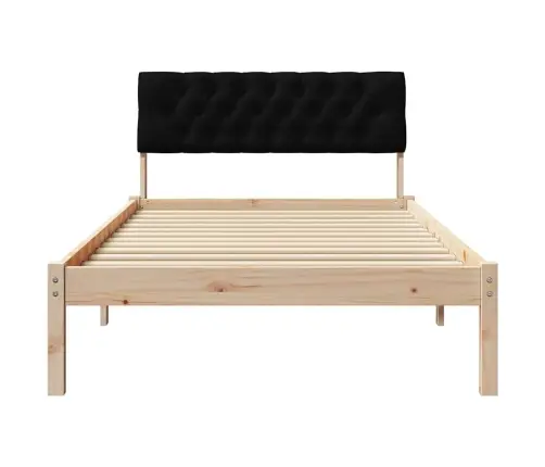 Gultas Rāmis Brūna Un Melna 100 X 200 Cm Priedes Masīvkoks Vidaxl