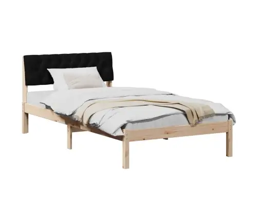 Gultas Rāmis Brūna Un Melna 100 X 200 Cm Priedes Masīvkoks Vidaxl