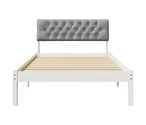 Lovos Rėmas Balta Ir Šviesiai Pilka 100 X 200 Cm Pušies Masyvas