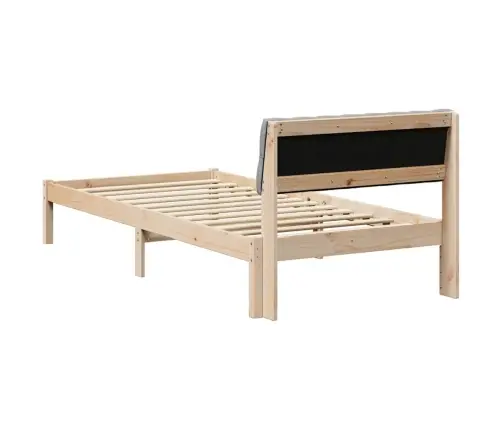 Gultas Rāmis Ar Galvas Klāju Brūna Un Gaiši Pelēka 90 X 200 Cm Vidaxl