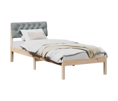 Lovos Rėmas Ruda Ir Šviesiai Pilka 80 X 200 Cm Pušies Masyvas