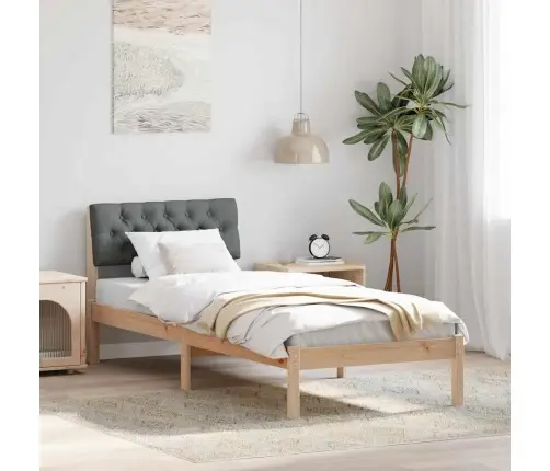 Lovos Rėmas Ruda Ir Tamsiai Pilka 80 X 200 Cm Pušies Masyvas