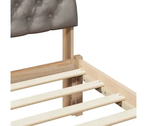 Beti Raam Peaga Pruun Ja Taupe 80 X 200 Cm Männipuit