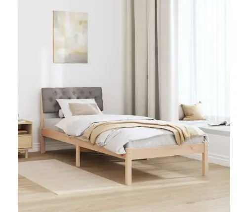 Beti Raam Peaga Pruun Ja Taupe 80 X 200 Cm Männipuit