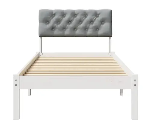 Lovos Rėmas Balta Ir Šviesiai Pilka 80 X 200 Cm Pušies Masyvas