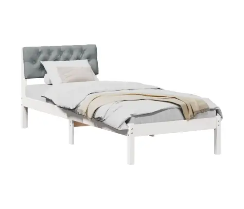 Lovos Rėmas Balta Ir Šviesiai Pilka 80 X 200 Cm Pušies Masyvas