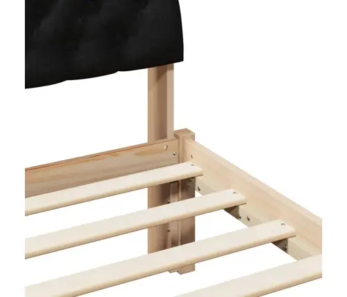 Beti Raam Peaga Pruun Ja Must 90 X 190 Cm Männipuit