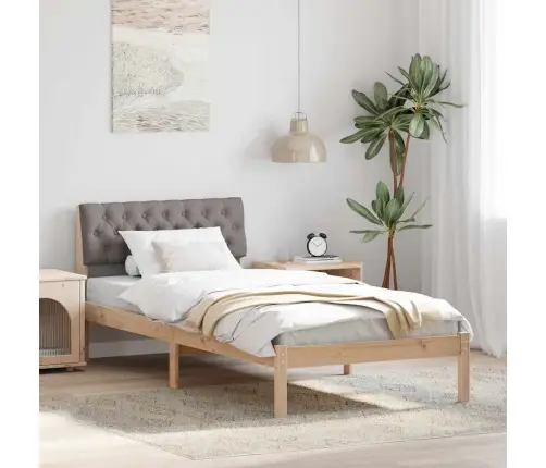 Lovos Rėmas Ruda Ir Taupe 90 X 190 Cm Pušies Masyvas