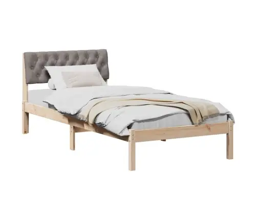 Lovos Rėmas Ruda Ir Taupe 90 X 190 Cm Pušies Masyvas