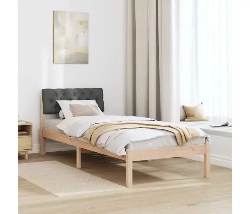 Lovos Rėmas Ruda Ir Tamsiai Pilka 75 X 190 Cm Pušies Masyvas