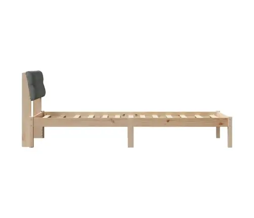 Lovos Rėmas Ruda Ir Tamsiai Pilka 75 X 190 Cm Pušies Masyvas